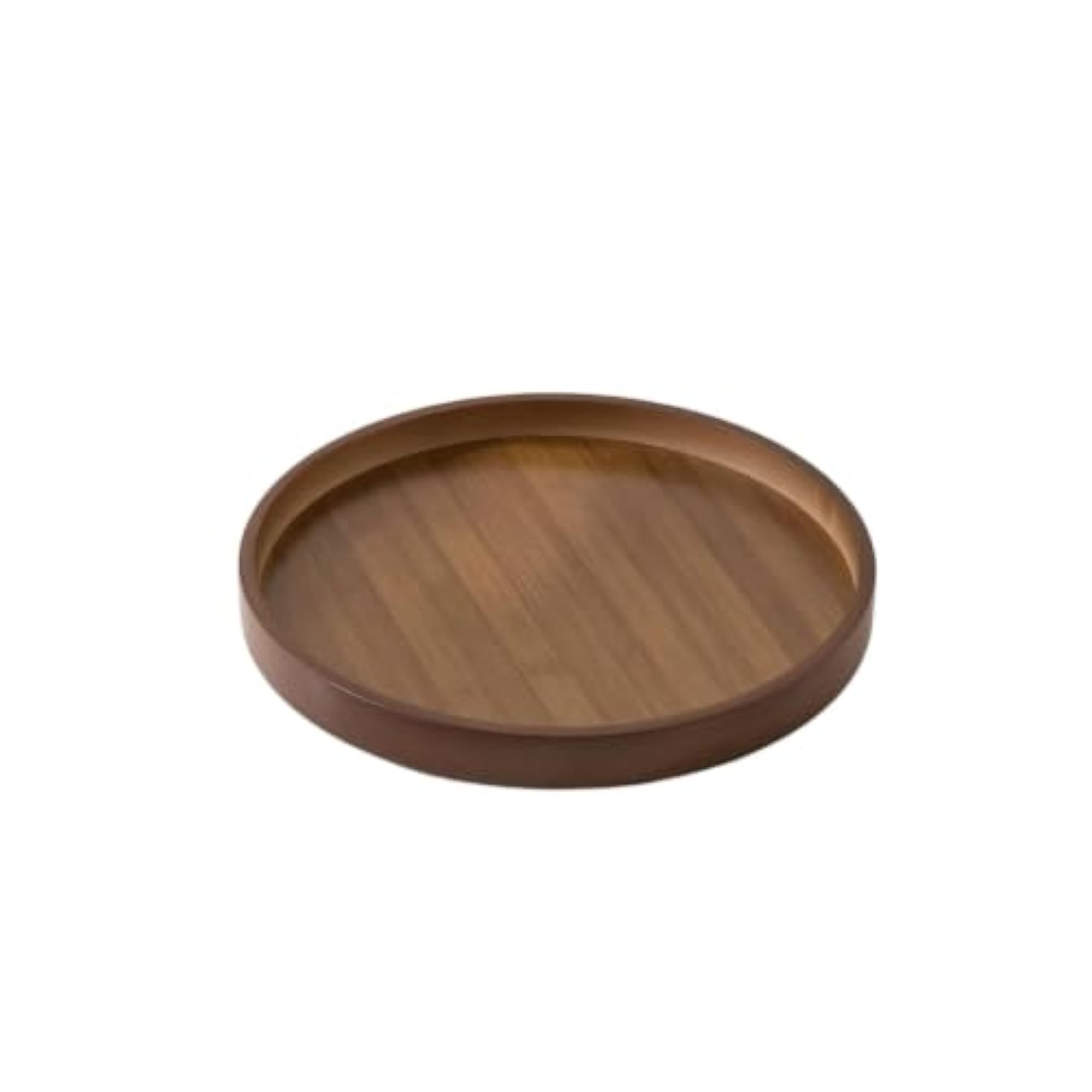 Rotating Wooden Organizer with Base, Round Makeup Tray