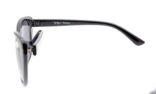 Image of Eyekepper Cat-eye Style Womens Bifocal Sunglasses Grey Lens +1.75