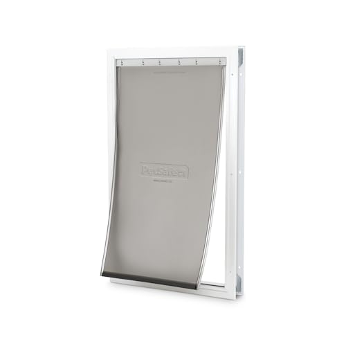 PetSafe Freedom Aluminum Pet Door, Vinyl Flap, Up to 220 lb, X-Large, White - image 1