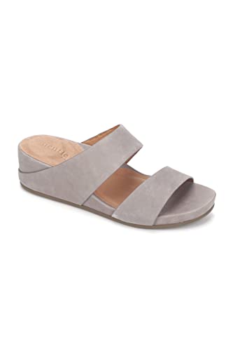 Gentle Souls By Kenneth Cole Women's Gisele Two Strap Heeled Sandal, Dark Grey, 8 #TOP2