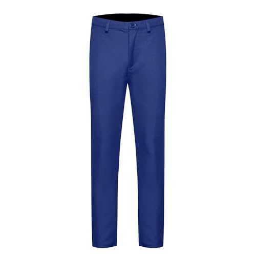 Mens Slim Fit Business Casual Pants Wrinkle Resistant Flat Front Straight Leg Pant Classic Formal Suit Dress Trousers