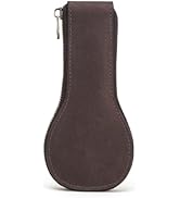 CONTACT'S FAMILY Watch Storage Case, Genuine Leather Portable Watch Protective Pouch for Watch Se...