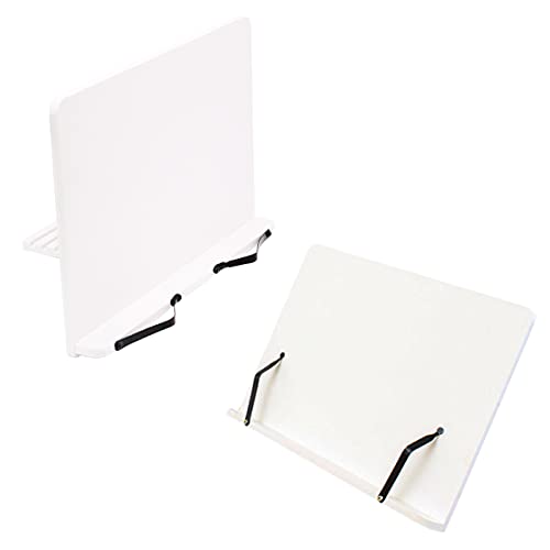 Leseständer , Kochbuchhalter Bücherständer Book Stand für Lesen einstellbar faltbar Leseständer Küche und Büro (Weiß) Cover