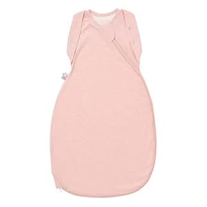 Tommee Tippee Swaddle Bag for Newborns, 0-3m, 1.0 Tog for 20-24°C, Blush Sleeping Bag, Soft Cotton-Rich Fabric, Healthy Hip Development Design, Bottom to Top Zip