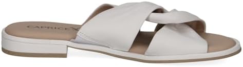 CAPRICE Damessandalen van leer met voetbed, taupe metallic, 38 EU