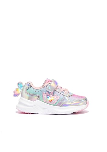 Conguitos Zapatillas de Niña Hada Con Luz Plata - Zapatillas Casual para niños cómodas (Plata/Talla 30)
