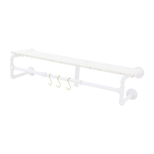 WooDerson Perchero de pared con estante