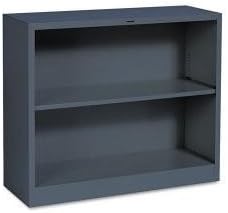 Hon Metal Bookcase - 34.5 X 12.6 X 29 - Steel - 2 X Shelf[ves] - Rust Resistant, Heavy Duty - Charcoal