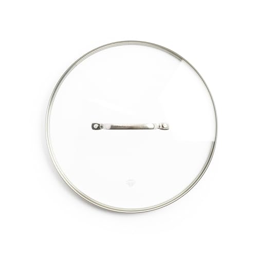 Blue Diamond 8.5” Universal Tempered Glass Lid, Frying Pan Skillet, Sauté, Saucepan, Stockpot, Oven Safe to 350°F, Dishwasher Safe, Stainless Steel Handle, Clear by Blue Diamond - Used condition - US$12.54