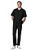Adar Uniforms, Universal Scrubs for Men - Zippered Short Sleeved Scrub Jacket - 607 - Black - L