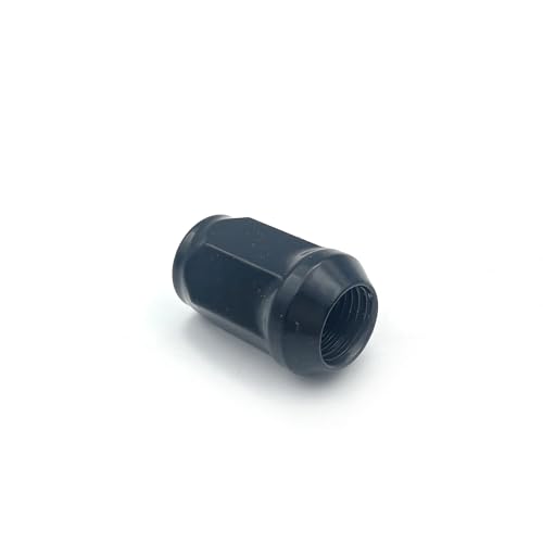 Image of 24 Pcs M14x1.5 Thread Bulge Acorn 1.38 inch Long Lug Nuts Black 3 /4 inch 19mm Hex Compatible with Jeep Wagoneer, Grand Wagoneer, Ram 1500
