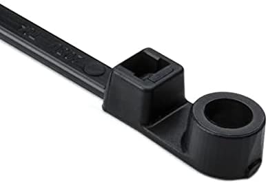HellermannTyton T50MR0C2 48 lb Screw Mount Cable Tie, 8.46", UV, Black