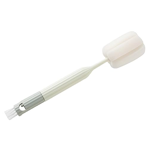IWOWHERO Ergonomic Bottle Brush Extended Handle Non-damaging for Smooth Bottle Cleaning