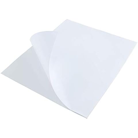 L LIKED 8.5" x 11" Printable White Sticker Paper Full Sheet Label, Matte, for Laser & Inkjet Printers (100 Sheets) Cover