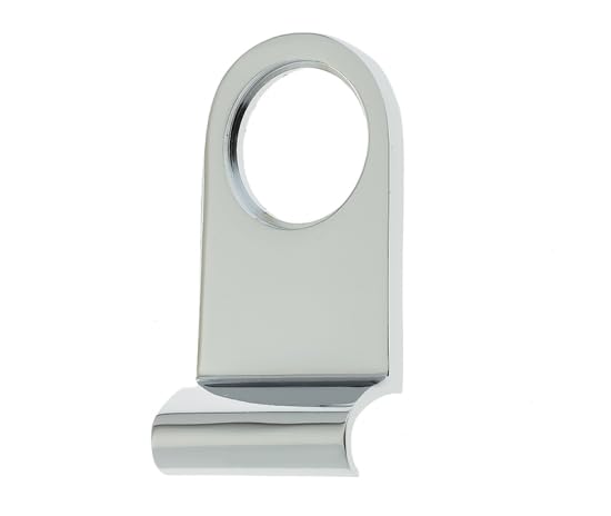 KOOPLES HARDWARE Plain Cylinder Pull – Solid Brass Keyhole Pull Handle for Euro Profile Locks – Simple External Door Accessory in Classic Finish (Polished Chrome)