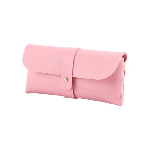 Estojo de couro para óculos de sol, bolsa macia para armazenamento, rosa, 1 Pc