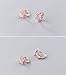 Dainty CZ Butterfly Tiny Cartilage Hoop Earrings for Women Girls 925 Sterling Silver Cubic Zirconia Small Petite Huggie Hoops 6mm Cuff Wrap Piercing Stud Earring Fashion Cute Jewelry (Rose Gold)