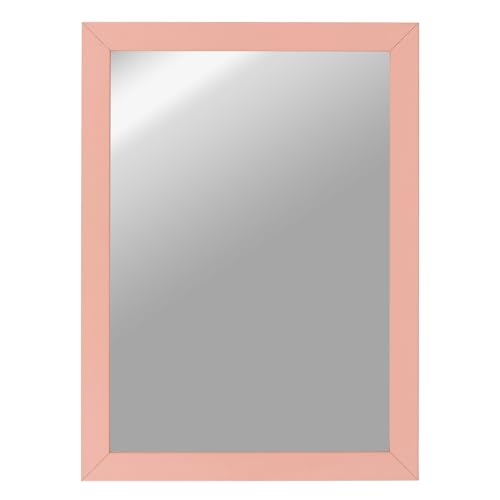 CLAMARO 'Vision' Espejo de pared de 55 x 175 cm, espejo de cuerpo completo, color rosa pastel, moderno espejo cuadrado con marco de MDF, incluye colgador de metal y material de montaje (horizontal y