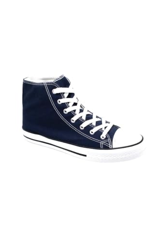 Mens Classic High Top Trainers Basketball Sneakers Lace Up Sport Shoes Walking (Navy, UK Footwear Size System, Adult, Men, Numeric, Medium, 9) Mens Classic High Top Trainers Basketball Sneakers Lace Up Sport Shoes Walking (Navy, UK Footwear Size System, Adult, Men, Numeric, Medium, 9)