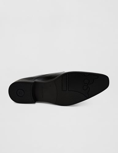 Image of Louis Philippe Men Premium Leather Breathable Lining Material Anti Slip with Heel TPR Sole Formal Derby Shoes
