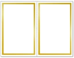 LCI White Gold 2up Printable Card - A9 (5 1/2 x 8 1/2) Foil Border, 65lb Cover, 25 Pack