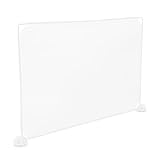 TOKIDNY Separador de Escritorio Transparente con Base Estable Mampara Divisoria Plástica para Mostradores y Mesas Protector Antisalpicaduras Autosoportado para Estudiantes y Oficinas