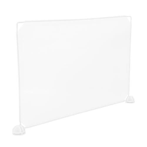 TOKIDNY Separador de Escritorio Transparente con Base Estable Mampara Divisoria Plástica para Mostradores y Mesas Protector Antisalpicaduras Autosoportado para Estudiantes y Oficinas