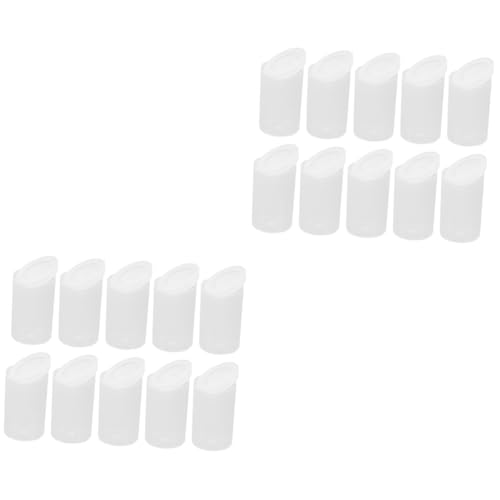 CONGARTENO 2sets Empty Film Canisters Caps Film Box Small Plastic Containers for Camera Accessories Travel-Friendly Storage 30pcs*2