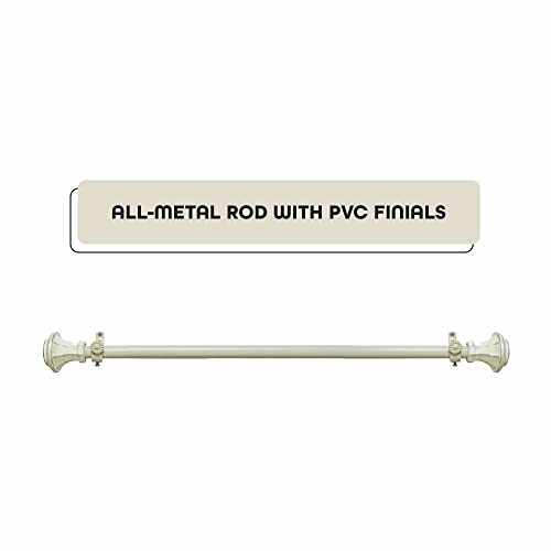 Image of Decorative Window Curtain Rods With Finials, 48 To 86 Inches, 0.75 Diameter - Buono II, Carson Series - Lightweight & Easy To Install, Adjusts Telescopically To Fit Any Window by Achim Home Decor