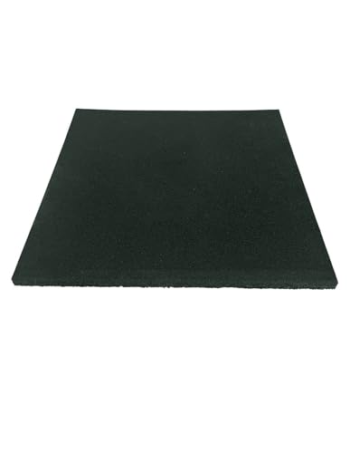 JARDIN202 - Pack Entrena - Loseta de caucho 50x50cm Verde Maciza Profesional 20mm | x2 losetas -