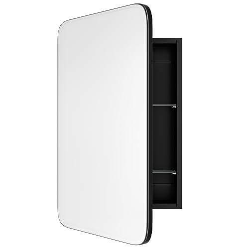 Image of AGDULL Medicine Cabinet with Frameless Mirror, Overall 16.5 inch W x 24 inch H