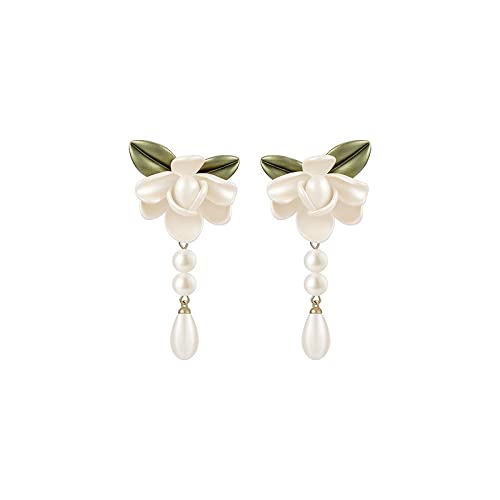 Boucles d'oreilles pendantes en argent 925 avec perles raffinées pour femmes élégantes