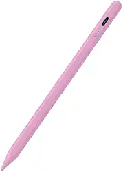 Caneta Stylus capacitiva universal para Samsung Galaxy Tab A7/A8/A9/A9 Plus - ferramenta de escrita/desenho compatível com Android/iOS, sensibilidade à pressão, pontas substituíveis (rosa)