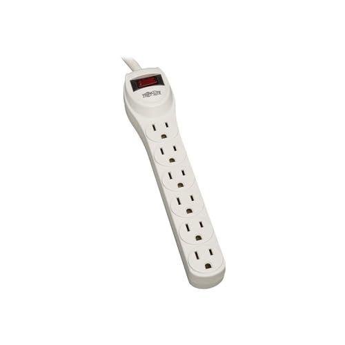 Tripp-Lite TLP602 Protect It 6-Outlet Home Computer Surge Protector, 2' Cord, 180 Joules