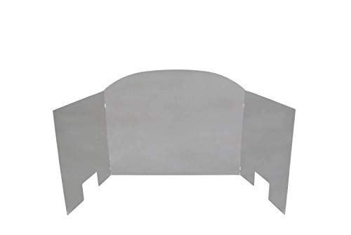 RH Peterson Co. Traditional Three Panel Polished Stainless Steel Fyreback - 18 inch