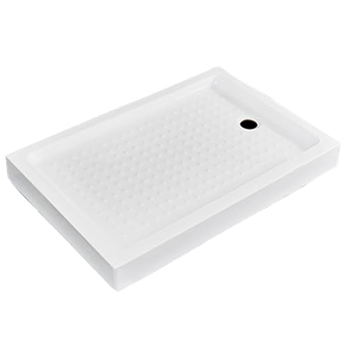 BABKNMNFZT Plato Ducha, Platos de Ducha Rectangulares con Patas Ajustables, Hechos de Acrílico Grueso, para Dormitorios, Casas de Alquiler y Baños(47.2x31.5in/120x80cm)