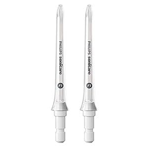Philips Sonicare Standarddüse F1 für Mundduschen HX3042/00, Doppelpack; Mundwasser Flosser für die Verwendung mit dem kabellosen Philips Sonicare Power Flosser Weiß