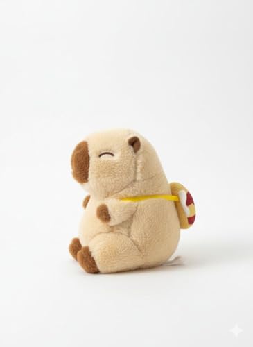 Pelúcia Capivara Fofa com Mochila de Abelha – Bicho de Pelúcia Macio, Presente Infantil Criativo, Decoração Quarto Kawaii