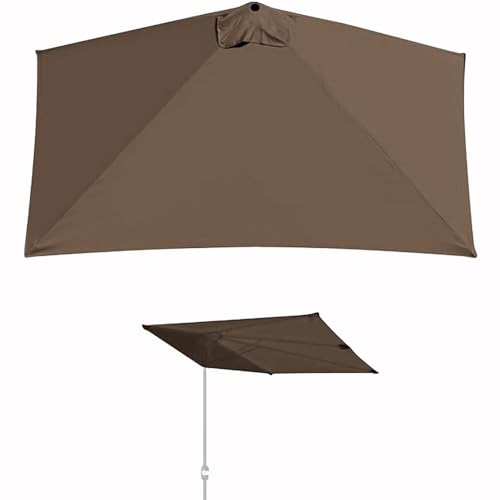 Toile de Parasol Rectangulaire 8x4 Anti-UV pour Balcon et Petite Terrasse