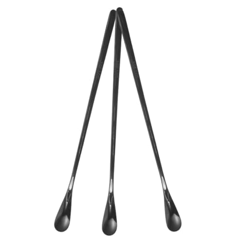 HYTROVE 3個爬虫類給餌用スプーン点 ステンレス製耐久 軽量コンパクトで持ち運び便利 トカゲや小動物向け調合 給餌兼用ペットフードスプーン