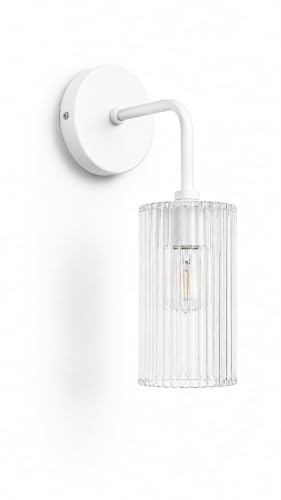 Image of Antique Modern Single White Wall Light with Crystal Acrylic Shade Hanging Sconce Lamps Design for Bedroom Living Room Bathroom Bedside Vanity Hall Home Decor Hotel Bar