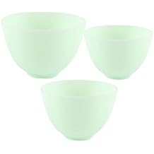 Healifty Silicone Bowl Set of 3 for Facial Mask Mixing and Cosmetic Use Non-Toxic Anti-Drop Bowls for Diy Beauty Treatments Home Spa and Salon