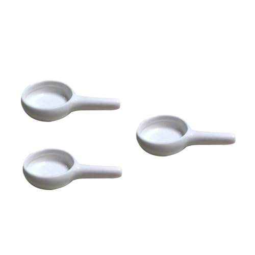 BESPORTBLE 3 pezzi Piattini Portacandele in Ceramica Bianca con Manico Supporto Resistente per Candele Aromaterapia e Bruciatori Incenso Vassoi Eleganti e Funzionali per Casa e Ufficio