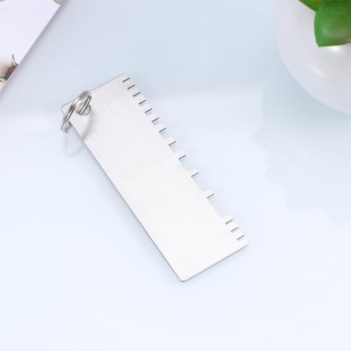 Alipis 9pcs herramienta de calibre de grosor de metal para medición de soldadura, calibradores precisos para hojas de metal miniatura 6