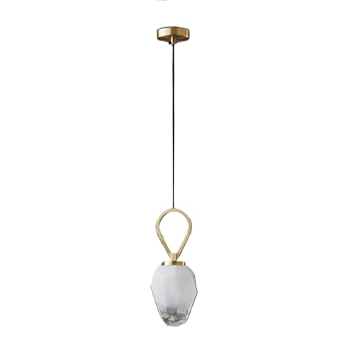 Lustre en verre suspendu en cuivre réglable pour embellir votre salle à manger