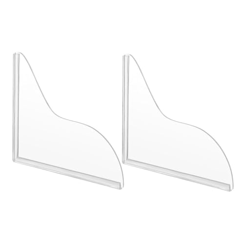 Cabilock 2pcs Transparent Acrylic Water Barrier for Tub Shower Non Yellowing Design to Prevent Water Damage and Keep Floors Dry