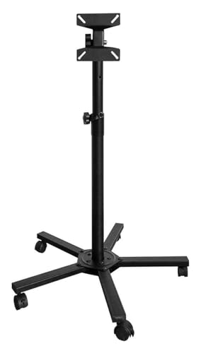 Mobile TV Cart Stand - Piedistallo regolabile per monitor LCD Touch Screen Staffa portatile Display Rack per uso domestico e ufficio Supporto TV da pavimento resistente