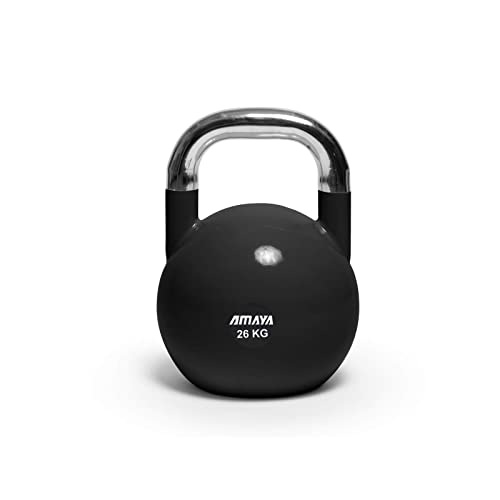 AMAYA SPORT Kettlebells de Competición - 26 kg, Pesas Rusas de Competición para Entrenamiento de Aumento de Fuerza y Equilibrio en Casa o en Gimnasio