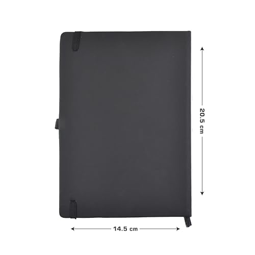 Image of Cubic A5 Size Journal with Elastic Closure (Matte Black, Pack of 2) - Premium Ruled Notebook, Soft Cover, Ideal for Office, School, Travel, and Personal Use