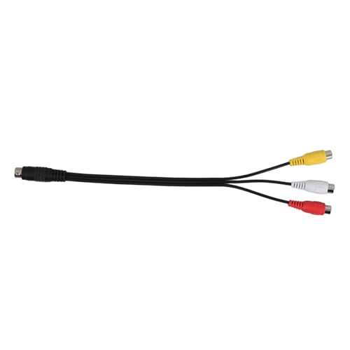 LALAFINA Pin S-Video to Cable Durable Video Adapter for Tvs Projectors and Monitors Easy High Definition Connection for Audio Transmission